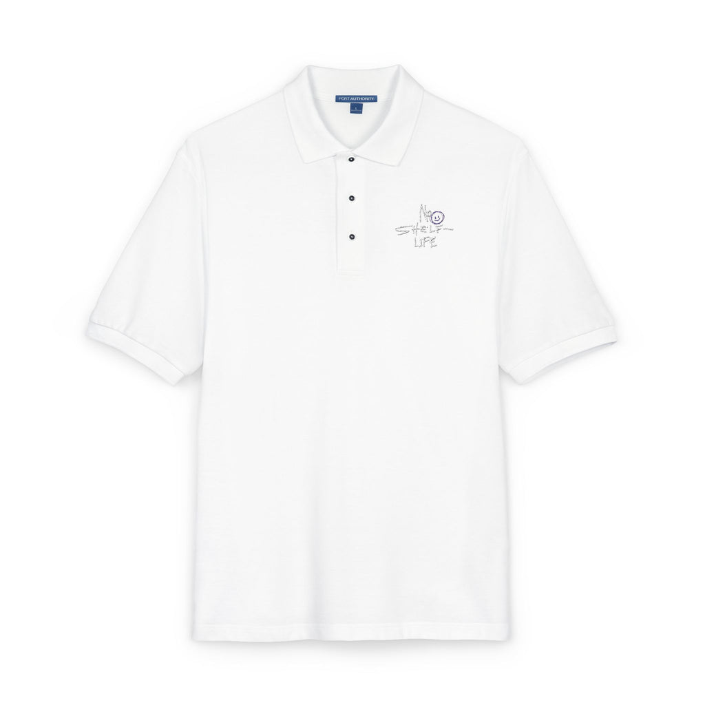 Embroidered 'Spark Life' Polo Shirt — Casual Black Logo Polo