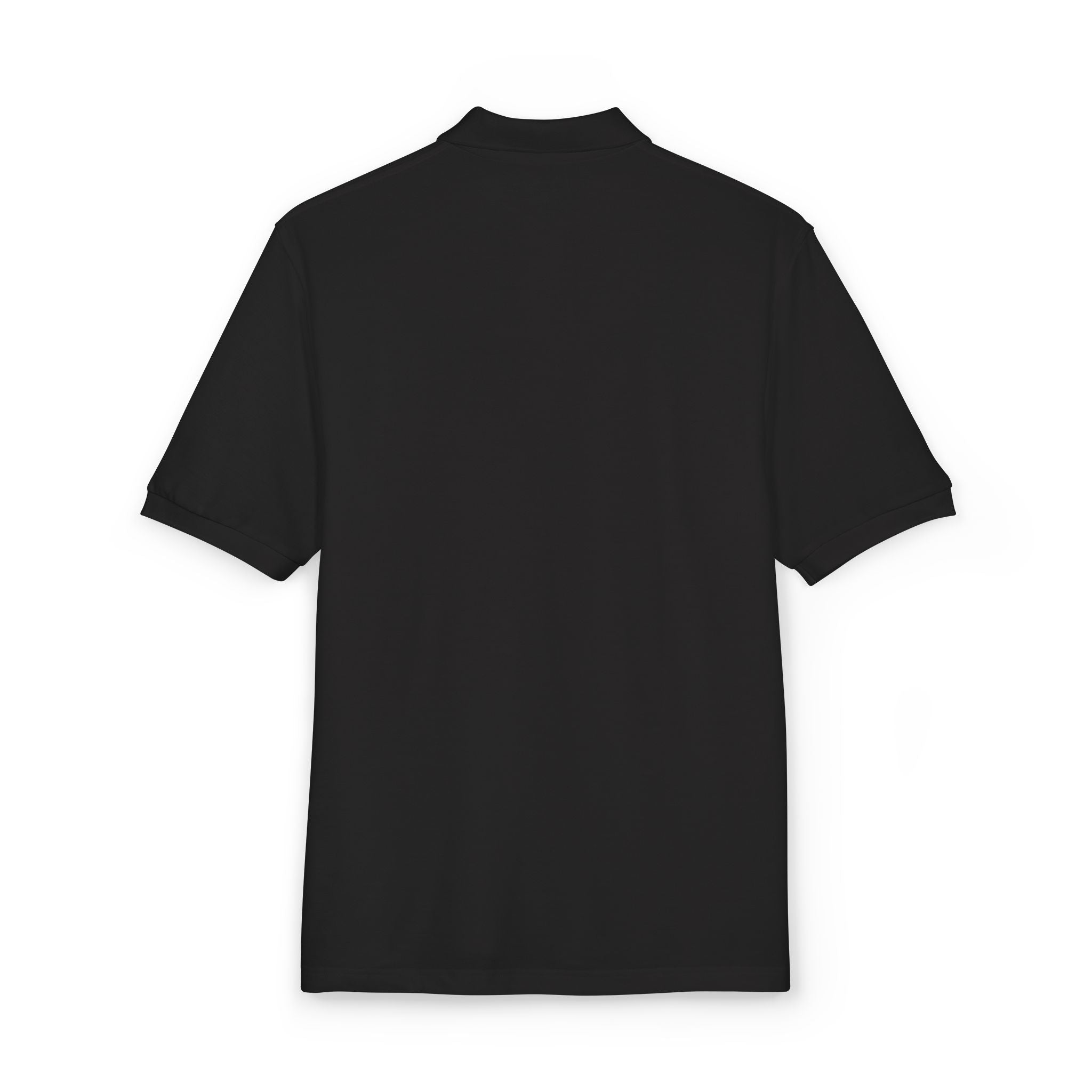 Embroidered 'Spark Life' Polo Shirt — Casual Black Logo Polo